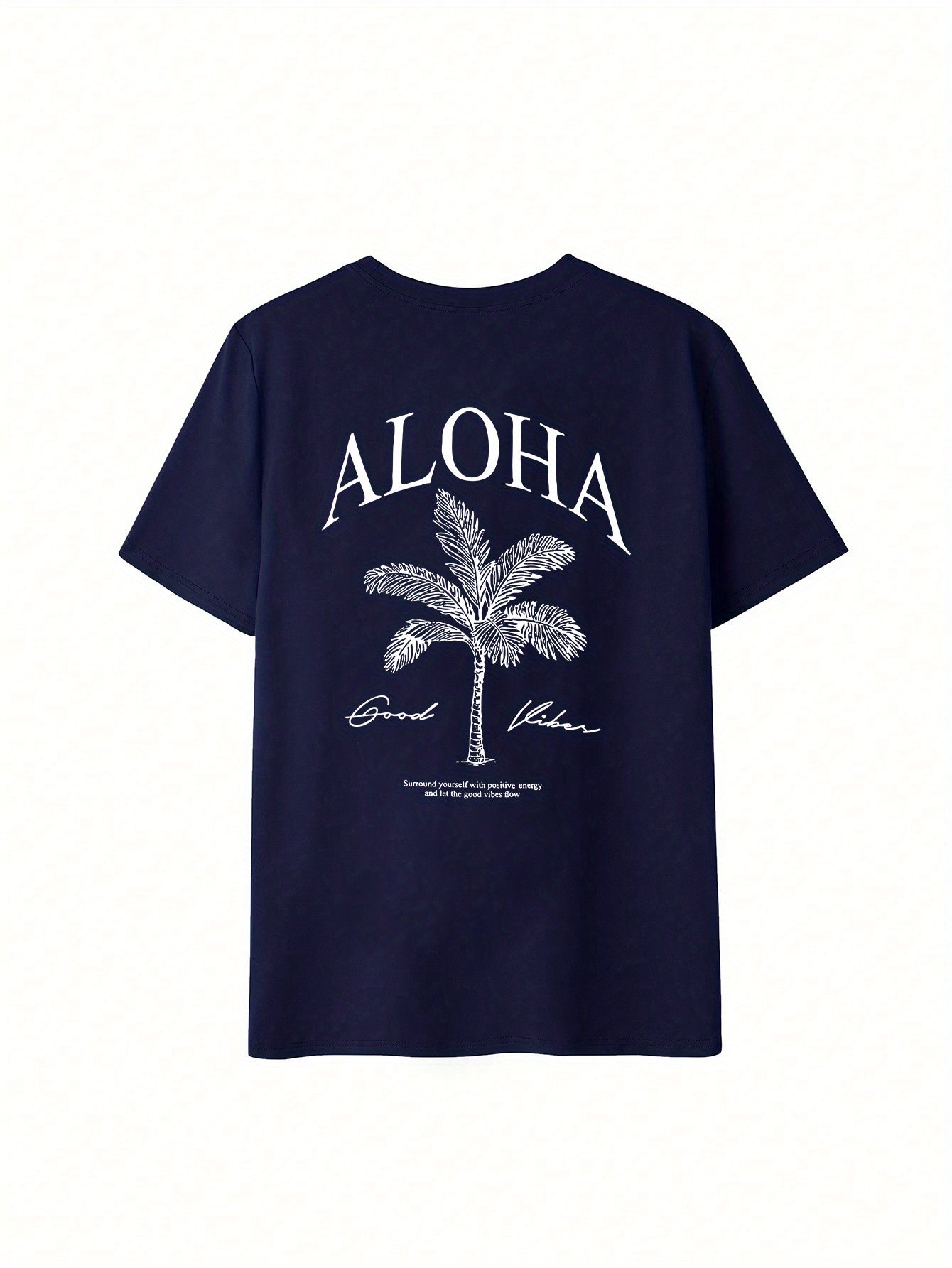 Women'S "Aloha" Graphic Tee - Casual, Short Sleeve, Loose Fit, Polyester, Round Neck, Tropical Coconut Tree Design, Summer Beachwear, Beach Casual Wear | Tropical Print Top | Comfortable Fit, Beach Clothes